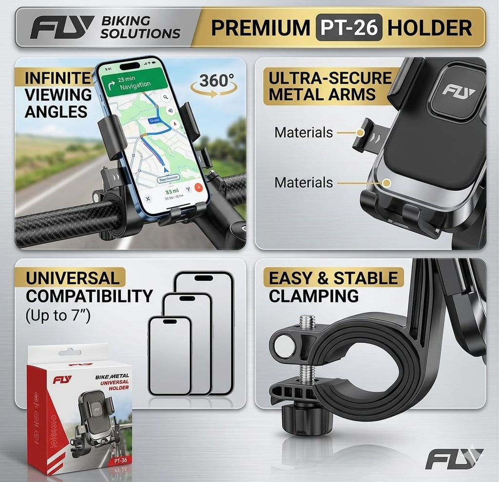 FLY 360° Bike & Motorcycle Phone Mount