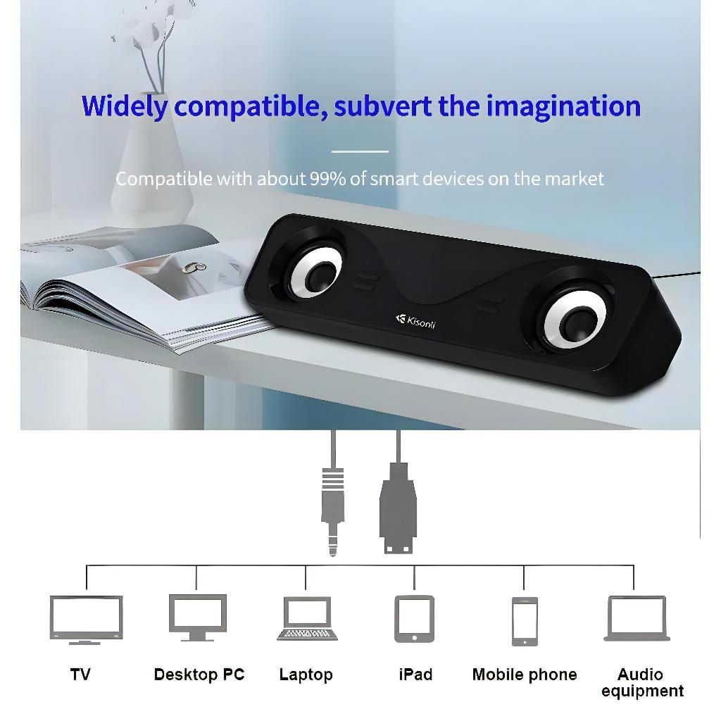 Kisonli I-610 USB Home Theater Soundbar Speaker
