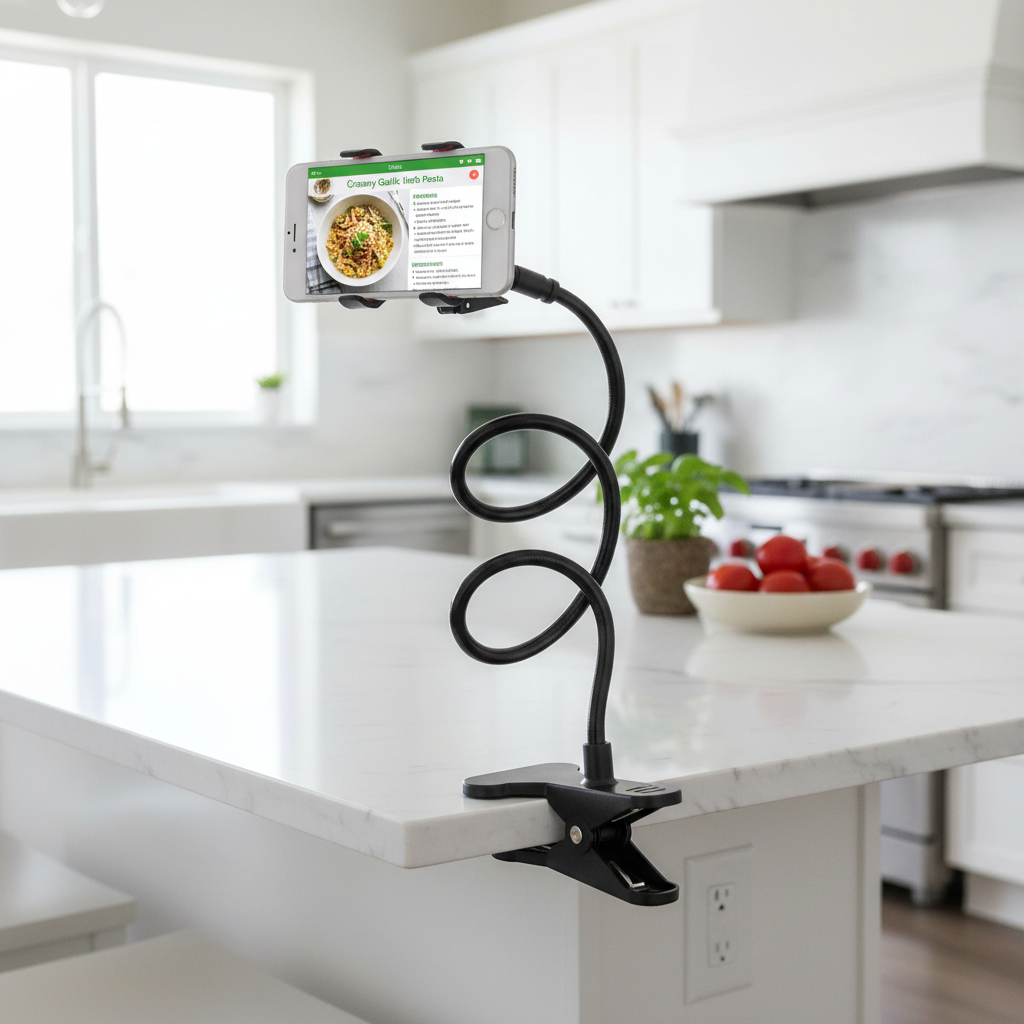 Flexible Gooseneck Phone Holder 360 Rotation