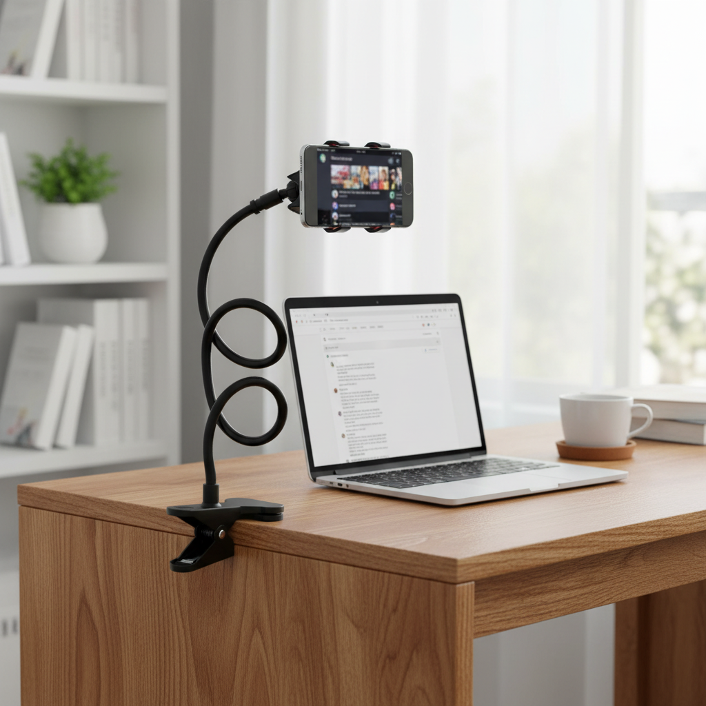 Flexible Gooseneck Phone Holder 360 Rotation