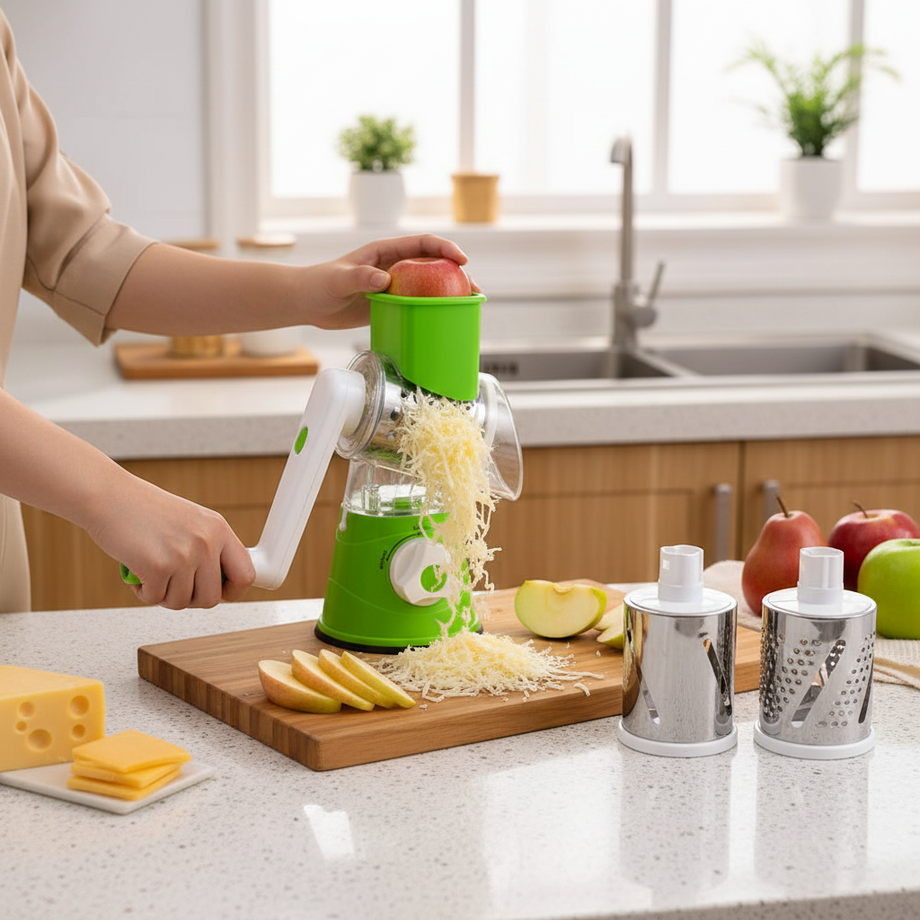 Hand Crank Vegetable Cutter grating fruits and cheese