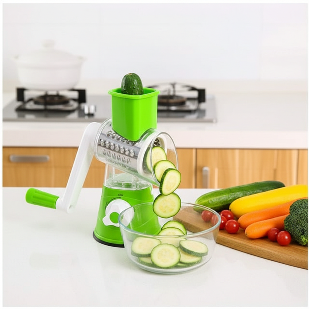 Multifunctional Hand Crank Drum Vegetable Cutter